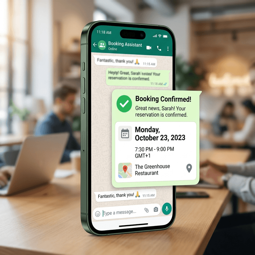 WhatsApp confirmations are now live