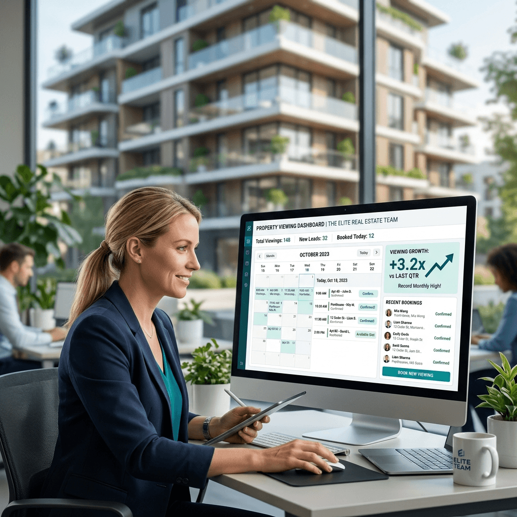 Real estate booking viewings property dashboard